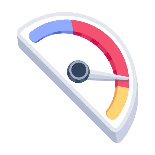 Speedometer icon representing self-paced learning